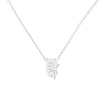 Cute Koala Bear Necklace Pendant Simple Lovely Australian Bear Woodland Animal Necklace for Women Girls(silver)