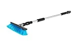 Camco RV Flow-Through Wash Brush with Adjustable Handle (43633), Black/Gray