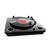 ION Audio Max LP Black |Three Speed Vinyl Conversion Turntable with Stereo Speakers, USB Output to Convert Vinyl Records to Digital Files and Standard RCA & Headphone Outputs