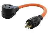 AC WORKS 6-50 Welder Adapter (L6-20 20A 250V 3-Prong Locking to 6-50)