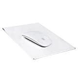 Qcute Mouse Pad, Gaming Aluminum Mouse Pad 9.45 X 7.87 Inch W Non-Slip Rubber Base & Micro Sand Blasting Aluminum Surface for Fast and Accurate Control (Large Silver)