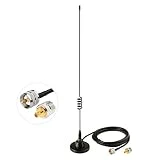 Bingfu Ham Radio Vehicle Car Mobile Radio Antenna Dual Band VHF UHF 136-174MHz 400-520MHz Magnetic Base PL259 Male Antenna for BTECH ICOM Kenwood Midland Yaesu TYT AnyTone Amateur Radio Two Way Radio