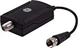 GE Indoor TV Antenna Amplifier, Antenna Signal Booster, HD TV Digital VHF UHF, Low Noise, AC Power Adapter, Black, 42178
