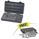 GearWrench 80550F 57-Piece 3/8 in. Drive 6-Point SAE/Metric Socket Set with FREE 51-Piece 1/4 in. SAE/Metric Standard/Deep Socket Set