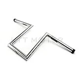 HTTMT HB08-8 Inches Rise 4 Inches Pullback Ape-Hanger Z-Bars 1 inch Handlebars Compatible with XL Sportster Dyna Bobber