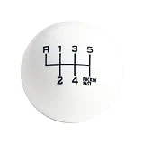 DEWHEL White/Black Fing Fast Shift Knob for 6 Speed Short Throw Shifter 12X1.25 10X1.5 10X1.25 8X1.25