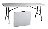 Office Star Resin Multipurpose Rectangle Table, 6-Feet, Center Folding