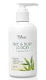 Moisturizing Body Lotion & Face Lotion, 8oz with Organic Aloe Vera, Shea Butter, Organic Jojoba Oil, Vitamin E & B5. Daily Skin Moisturizing Lotion For Dry Skin, Great For All Skin Types. by Deluvia