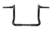 Dominator Industries 1 1/4' Gloss Black 12' Meathook Monkey Bar Ape Hangers Handlebars 1996-2018 Harley-Davidson Bagger Electra & Street Glide wABS BC-HC-BB16GB-ESG08-ABS-BC