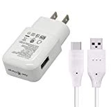 Fast Charger Compatible LG Stylo 4 G5 G6 G7 V20 V30 V35 V30S V40 ThinQ Plus,Samsung Galaxy S8 Plus S9 S9+ S10 Active Note 8 Note 9,Moto Z Z2 Plus and More, USB Type C Cable with Charger Adapter