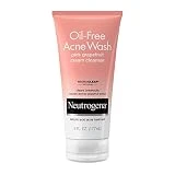 Neutrogena Oil-Free Acne Wash Pink Grapefruit Cream Facial Cleanser, Face Wash with Vitamin C and Salicylic Acid Acne Medicine to Eliminate Dirt and Oil, 6 oz