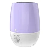1byone - 6L Aromatherapy Cool Mist Humidifier 26dB Ultra Quiet, Humidifier with 7 Colour Night Light for Home/Large Bedroom/Office /Baby Room，Black