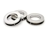 CRAFTMEMORE 4pcs Metal Screw O-Rings Eyelet Round Flat Surface Purse Loop Replacement Leather Accessories SCES (Silver, 1 Inch)