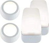 GE LED Night Lights Plug-in, Dusk-to-Dawn, 360° Rotation, Soft, Energy Efficient, Ideal for Bedroom, Bathroom, Nursery, Stairway, Hallway, Kitchen and Office, 31702-T1, 4 Pack, White | Variety Pack