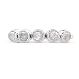 Koral Jewelry Moonstone 5 Stones Ethnic Vintge Gipsy Multi Stone Ring 925 Sterling Silver Vintage Tribal Gipsy Boho Chic (8)