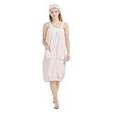 Adory Sweety Womens Pajama Shower Plush Bathrobe Fleece Beach Spa Shower Bath Body Quick Dry with Straps Robe (Baby Pink, One Size)