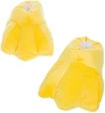 Silver Lilly Duck Feet Slippers - Plush Novelty Animal Costume House Shoes w/Comfort Foam (S) Yellow