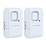 GE Personal Security Window/Door Alarm, 2-Pack, DIY Home Protection, Burglar Alert, Wireless Alarm, Off/Chime/Alarm, Easy Installation, Ideal for Home, Garage, Apartment, Dorm, RV and Office, 45115