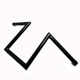 HTTMT HB08-BK Black Handlebar Made With High-strength 25mm 1 Inch Diameter Steel Tubing Compatible with Most Harley Models or Custom Applications - Drilled Compatible with Internal Wiring