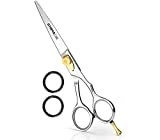 Professional Barber/Salon Razor Edge Hair Cutting Scissors/Shears (6 ½ Inch, Forged) with Fine Adjustable Tension Screw - Detachable Finger Rest - Japanese Stainless Steel - by Utopia Care