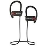 Bluephonic Wireless Sports Workout Earbuds, Hd Sound Quality, Sweat Proof Stable Fit in Ear Bluetooth Earbuds, Ergonomic Running Earphones, Noise Cancelling Microphone