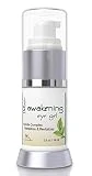 Daily Under Eye Gel - Reduces the Appearance of Puffiness, Wrinkles, Fine Lines, Bags, Dry, Crepe Skin - Organic Aloe, Vitamin E, Hyaluronic Acid - Firming Moisturizing. For Men & Women By Deluvia