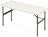 Iceberg ICE65373 IndestrucTable TOO 1200 Series Steel Legs Plastic Folding Table, 300 lbs Capacity, 60' Length x 24' Width x 29' Height, Platinum