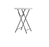 ZOWN Commercial 300 lb. Use Rate Cocktail Heavy Duty Blow Mold Banquet Folding Table, Grey