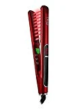 HTG Professional Flat Iron with Infrared and Ionic Hair Straightener 1 inch Ceramic Tourmaline Plates LCD Display Dual Voltage for All Hair Types for Shinny Hair 2 in 1 Straightening&curling Flat Iron