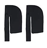 2 Pack Men's Women's Silky Durag Cap Headwraps for 360 Waves (Black & Black)