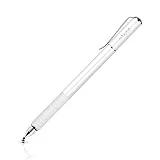 Mixoo Stylus Pens for Touch Screens - Disc & Fiber Tip 2 in 1 High Sensitivity Universal Stylus for iPad, iPhone, Tablets and Other Capacitive Touch Screens (White)