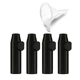 Black Bundle Metal Snuff Twist Bullet 3g Snorter Rocket Sniff Free Funnel