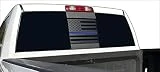 Elevated Auto Styling- Back Middle Window American Flag Compatible with Dodge RAM 2009-2018 (Thin Blue Line)