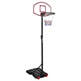 Best Choice Products Kids Portable Height-Adjustable Sports Basketball Hoop Backboard System Stand w/Wheels - Black