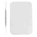 Small Stainless Steel Cosmetic Makeup Palette Spatula Rectangle Shape Foundation Mixing Plate Tool