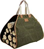 INNO STAGE Canvas Log Carrier Bag,Waxed Durable Wood Tote,Fireplace Stove Accessories,Extra Large Firewood Holder with Handles for Camping Best Gifts