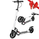 VOKUL Foldable Kick Scooter for Adults Teens Kids with Big 200mm Wheel,Hand Disc Brake Two-Wheels Commuter Scooter -Aesthetic Design,Full Aluminum Body,3 Seconds Easy-Folding System,220lbs Capacity
