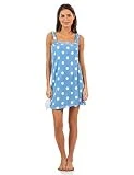 Casual Nights Women's Plush Fleece Shower Wrap Bathrobe with Soap Sponge - Blue Polka Dots - Large
