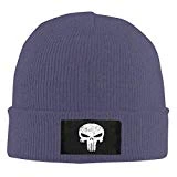 Skull Mercenary Liberty Mens Winter Slouchy Warm Knit Hats Unique Watch Hat Skull Cap Navy