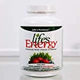 Life's Fortune Life's Energy Advanced Multi-Vitamin and Mineral Non-GMO - Super Greens - ORAC Berries - AntiOxidants - Enzymes - Iron Free - GMP Tested, 120 Capsules
