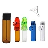 DmHirmg 5 Pack Snuff Bullets with DmHirmg Micro Funnel Snuff Snorter Dispenser Bottle(5Pack)