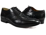 Paul Malone Black Wing Tip Oxfords 100% Leather