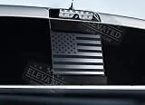 Elevated Auto Styling - Rear Middle Window American Flag Fits Dodge RAM 2009-2018 (Black)