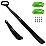 Xpand Extra Long and Travel Size Shoehorn kit - Includes Elastic Laces, Slip-on and go