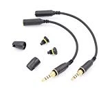GATS (2-Pack) Headphone Adapter Cable for Lifeproof FRE for iPhone 4/4s/5/5s/5c/SE, NUUD for iPhone 5/5s/5c/SE, FRE and NUUD Case Apple iPad 2/3/4 | Waterproof and Dust Proof Seal | Travel, Work, Home