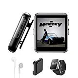 16GB Clip MP3 Player with Bluetooth, Sports Watch MP3 Player with Touch Screen, Mini MP3 Player with Headphones,Voice Recorder,E-Book,Video Play,HiFi Lossless Sound Music Player for Running, 1.5 Inch