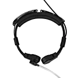 Serounder Throat Mic Headphone, 3.5mm PTT Throat Mic Earpiece Anti Radiation Covert Air Acoustic Tube Headset for Mobile Phone/Adjustable Size