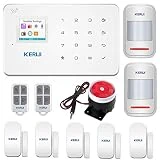 KERUI Wireless GSM 3G Indoor Alarm System House Security Alarm Systems Kit, G183 DIY Smart Home Alarm Auto Dialing Operated by Wireless Remote/APP(iOS/Andriod) Easy Installation,NOT Support WiFi