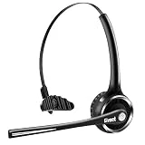 Giveet Trucker Bluetooth Headset, Wireless Headset for Office Phone, with Noise Cancelling Microphone, Mute Button, 15h Talking Time for Cell Phone, Telephone, Skype, Call Center, PC