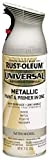 RUST-OLEUM 249130 Universal All Surface Spray Paint, 11 oz, Metallic Satin Nickel